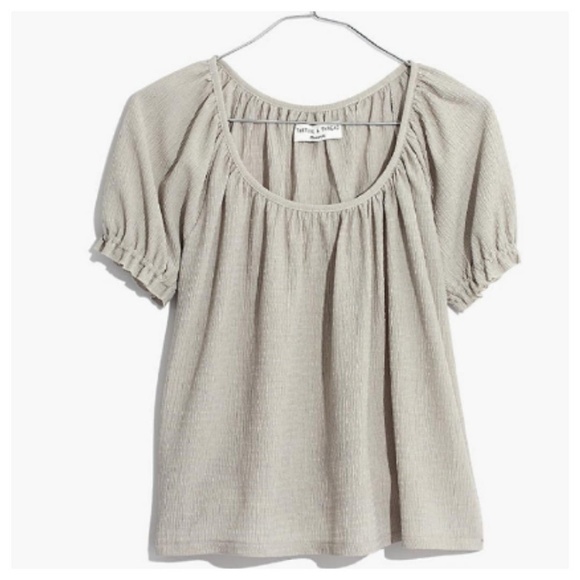 madewell texture and thread peasant top